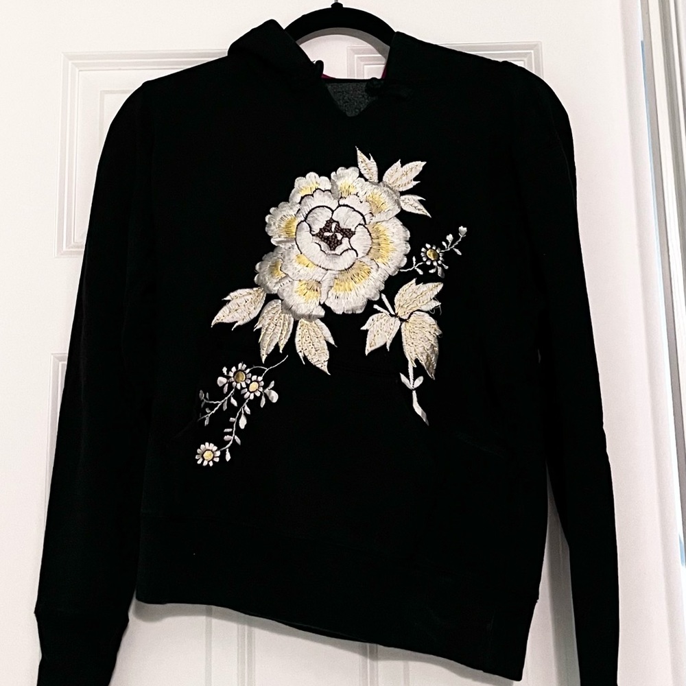 Lucky Brand Floral Black Hoodie